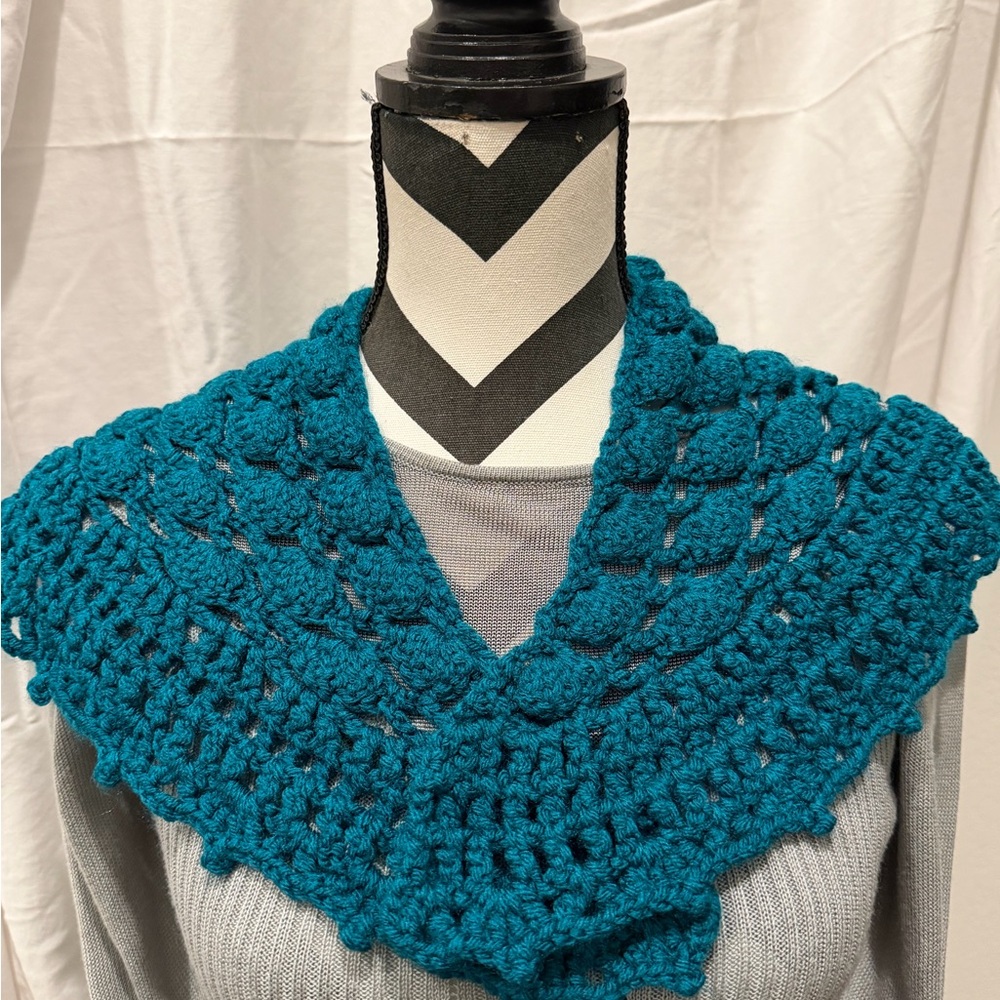 Teal Crochet Shawl